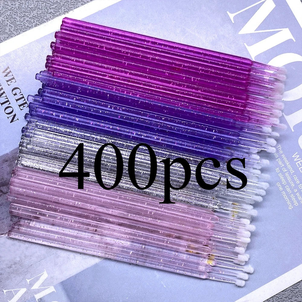 400/800pcs Micro Brush Crystal Lash Removing Swab Microbrush Mascara Wands Applicator Eyelash Extension Makeup brushes Tools