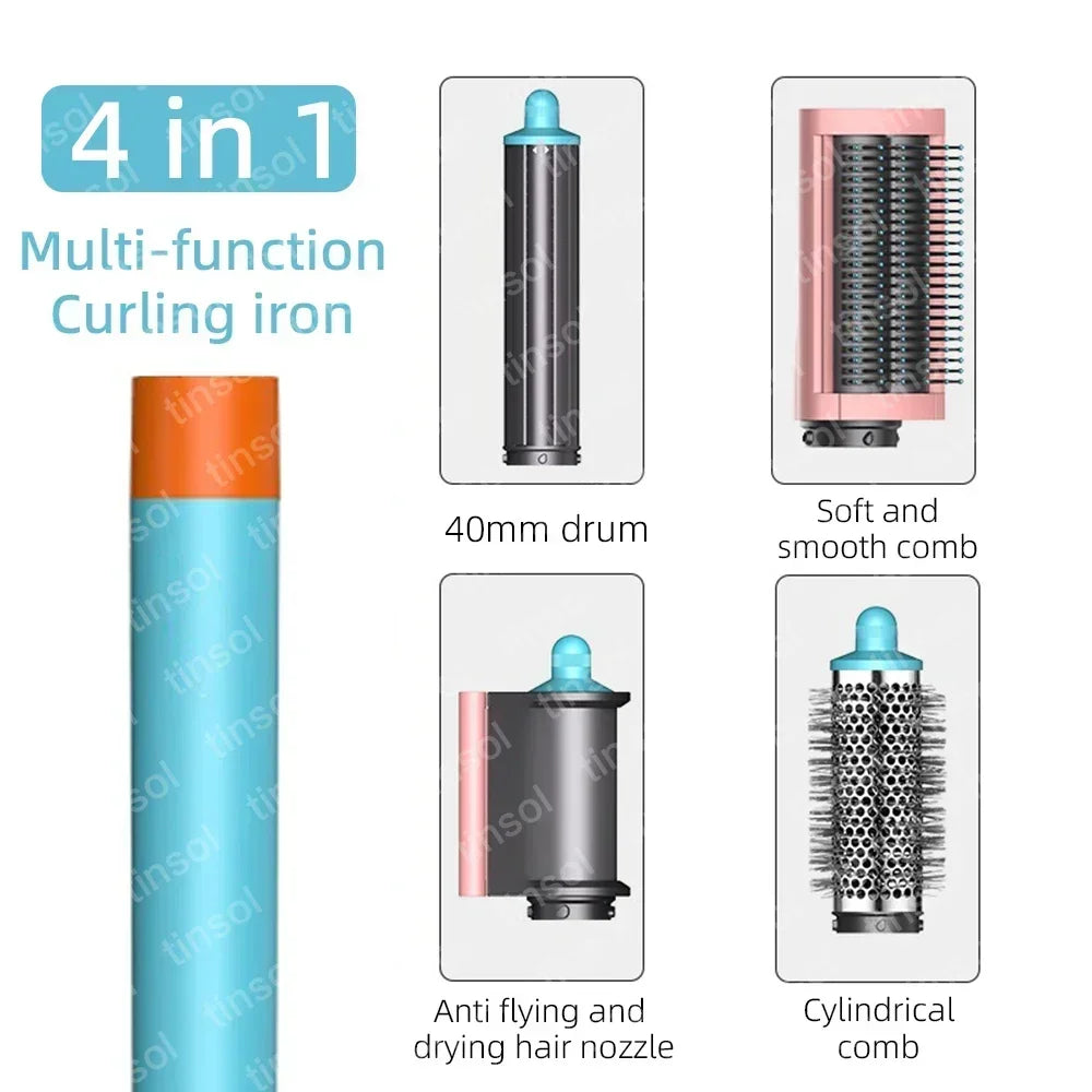 6-in-1 hair dryer set multi-function curling iron hair straightener hot air comb styling set for home salon-like effect