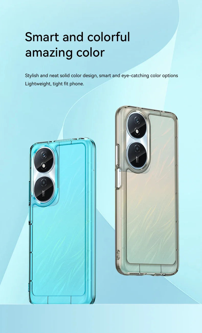 Candy Shockproof Silicone Bumper Phone Case For Honor Play 50 Plus/Play 8T/X7B/90 Smart