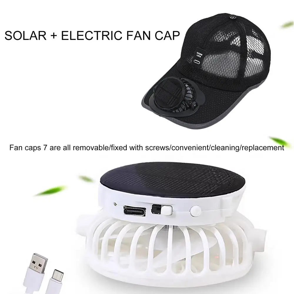Hat With Solar Powered Fan Baseball Hat Sun Hat Breathable Beach Hat With Cooling Fan UV Protection Solar Powered Fan Hat