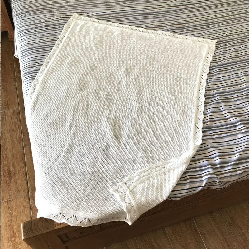 Knitted Baby Blankets Newborn Swaddle Wrap Throw Blanket Nordic Cotton Soft Baby Stroller Crib Blanket Nursery Bedding Quilt