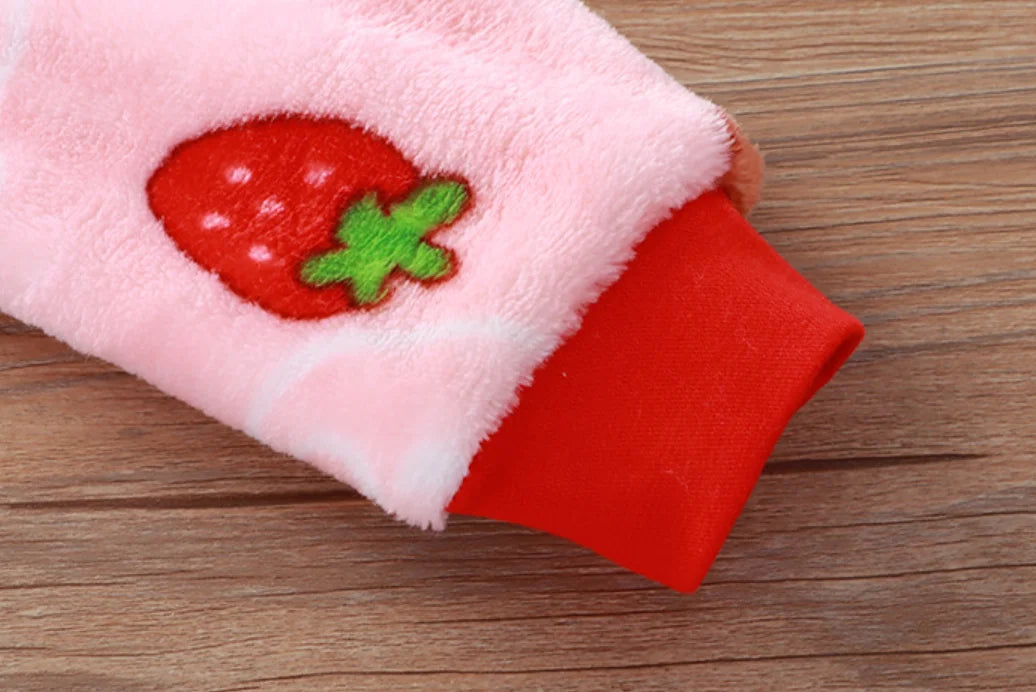 Two-piece Autumn Winter Home Sleepwear Set Boys Baby Fleece Warm Outdoor Children Girls Homewear Suits Thickened Ammonia Fabric