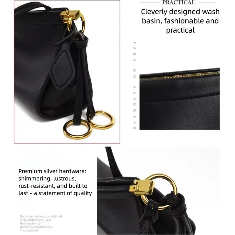 Fashionable Crossbody Bag for Women, Lightweight and Versatile Shoulder Bag, Mobile Phone Bag, Color-Blocking Design, Niche High-End Commuter Bag
