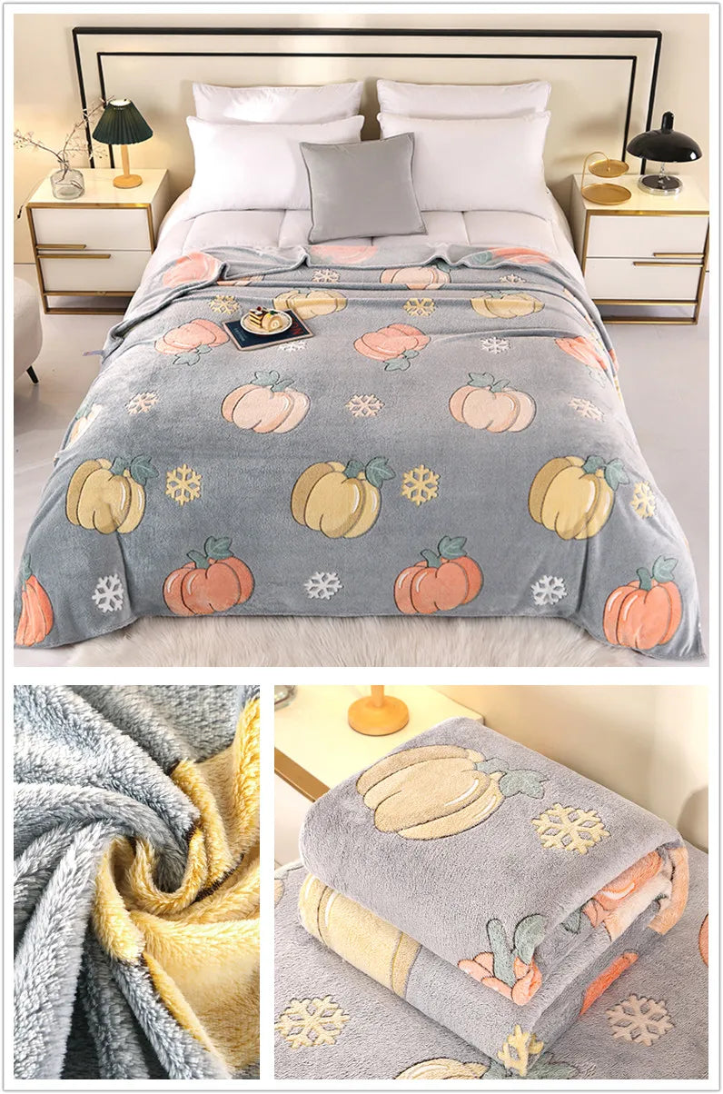 1pc Floral Style Warm Bedspread Fleece Blanket Plaid Travel Shawl Sofa Nap Blanket Home Bedsheet Manta 70X100cm Suitable For Pet