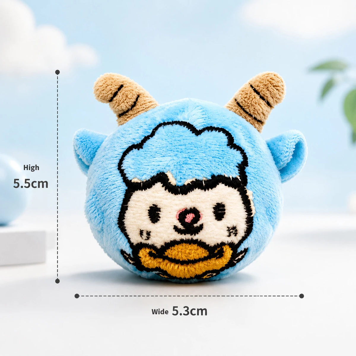 Cute Cartoon Plush Bouncy Ball Pet Toy Interactive Chew Toy for Dogs & Cats Ideal for Indoor Play of Small and Medium Pets