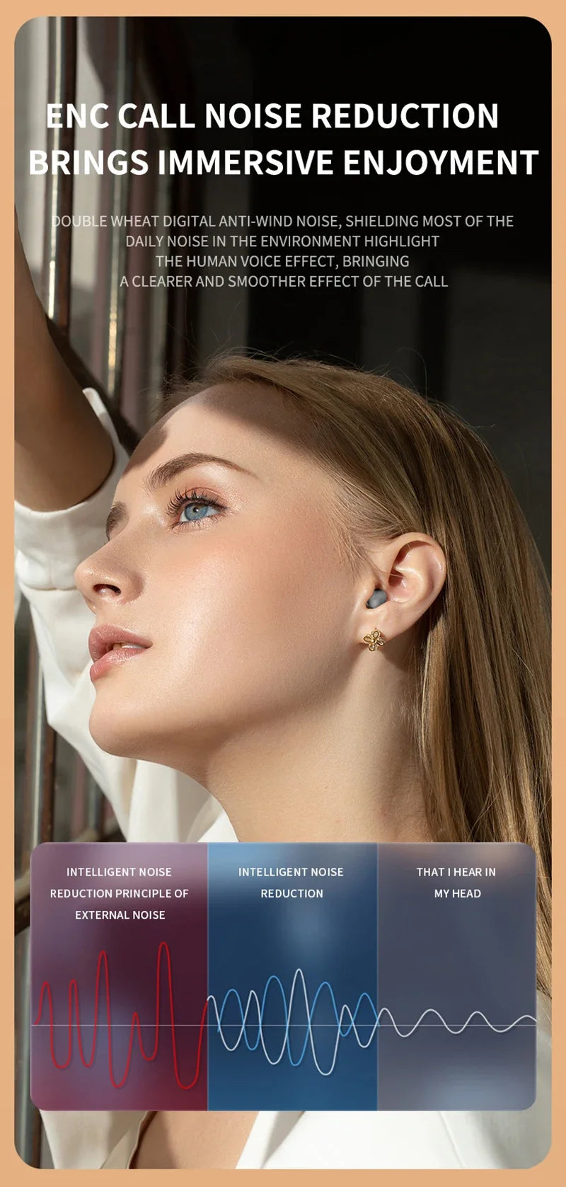 Mini Wireless Bluetooth 5.3 Headset Small Earbuds Sleep Sports Invisible Headphones HD HIFI Bass Sound Quality Earphones