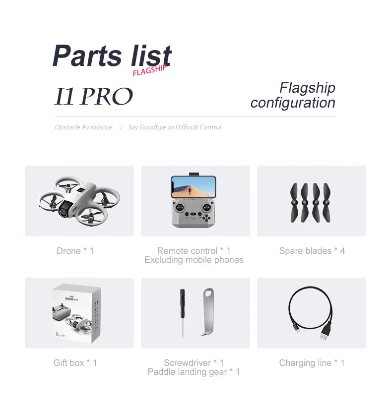 i1PRO Mini Drone Professional 8K HD Camera Drone 5G WIFI FPV UAV With screen remote control Avoidance Aerial Quadcopter Toy Gift