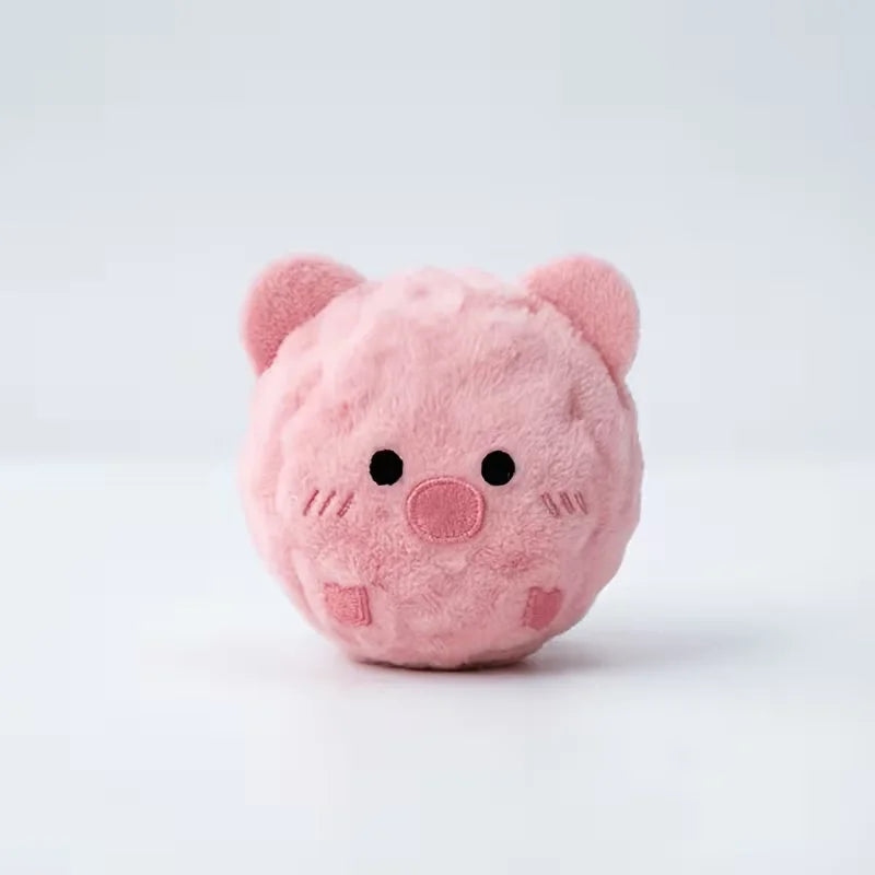 Pink little pig pet interactive bouncing sound toy ball, a fun companion toy for dogs and cats, can make sounds to attract dogs