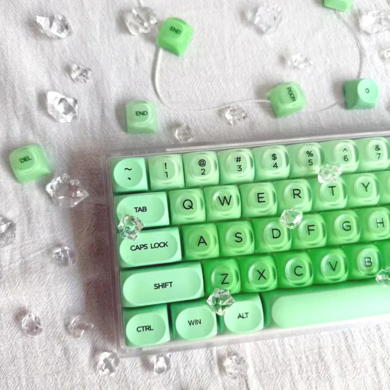 Foundation Crystal Keycaps Set HOA Profile Key Caps Custom DIY Gaming Mechanical Keyboard PBT Keycap Set for Office Keyboard