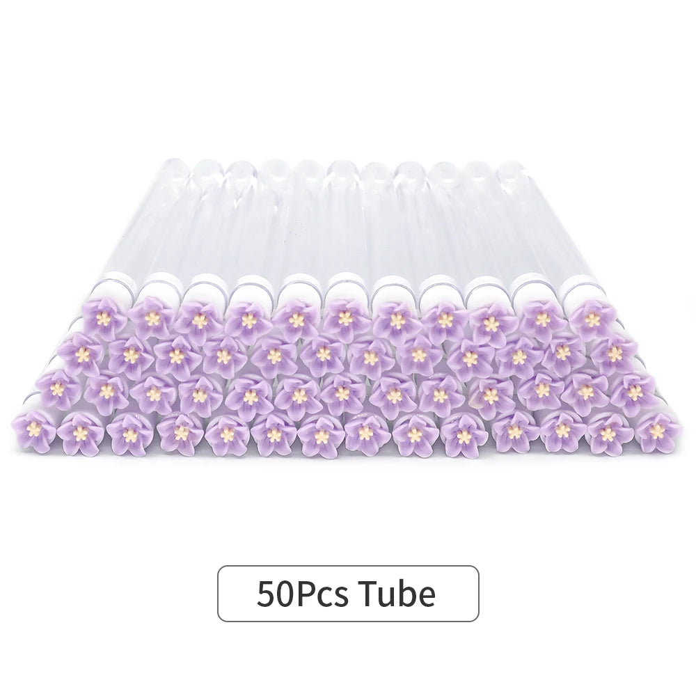 10/50Pcs Eyelash Brush Tubes With Crystal Lash Mascara Wands Eyebrow Comb Spoolies Container Lash Brush Applicators Makeup Tools