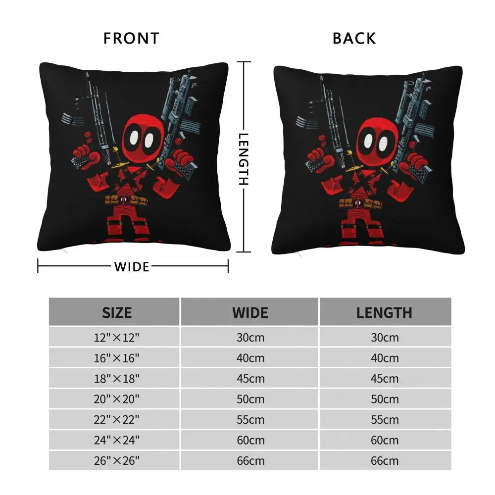 Custom Deadpool Wolverine Cartoon Manga Cushion Cover Soft Cute Pillows
