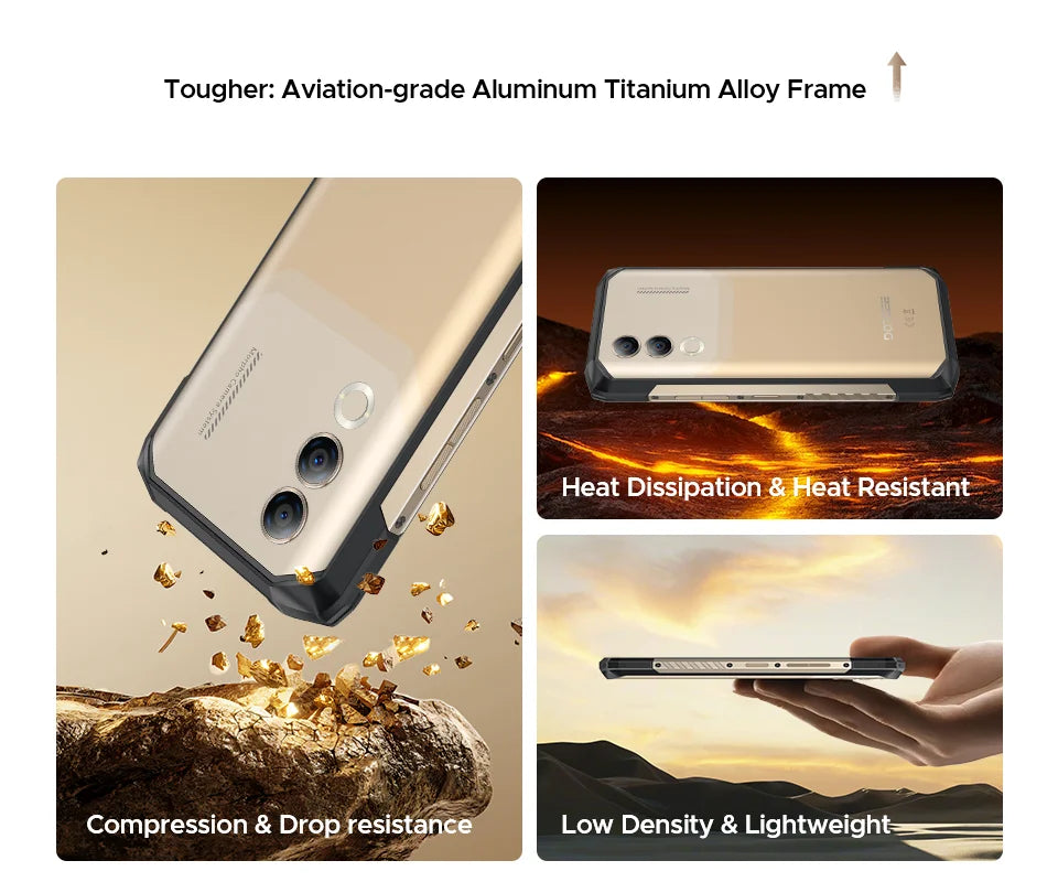 World Premiere DOOGEE Blade20 Turbo 5G Rugged Phone Android 15 Gemini Al 6.6'' HD+ 8GB 256GB AI Dual Camera 10300mAh Battery