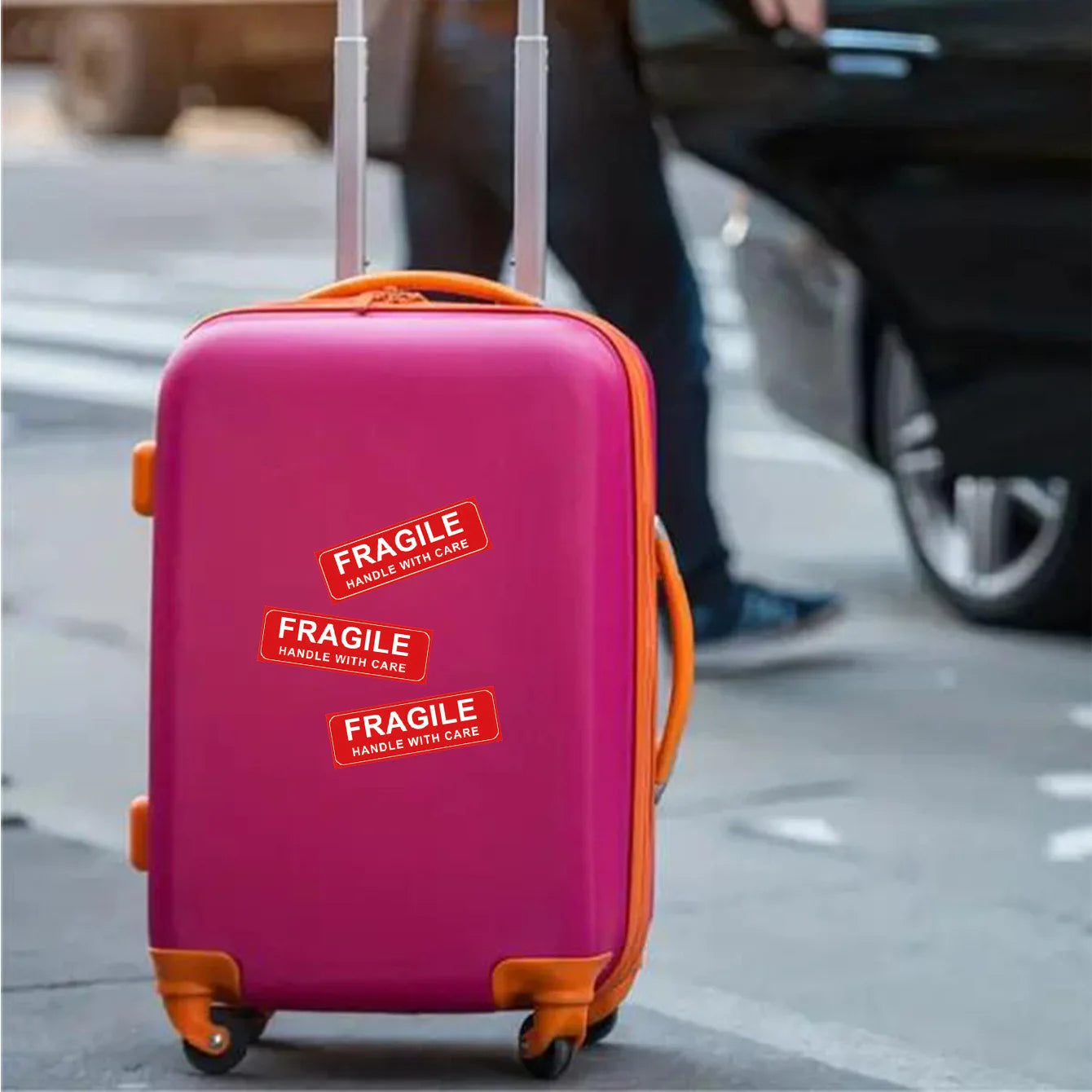 1000/500/150sheets/roll Fragile Label Stickers Handle With Care Warning Signs Careful shipping Tags sticker