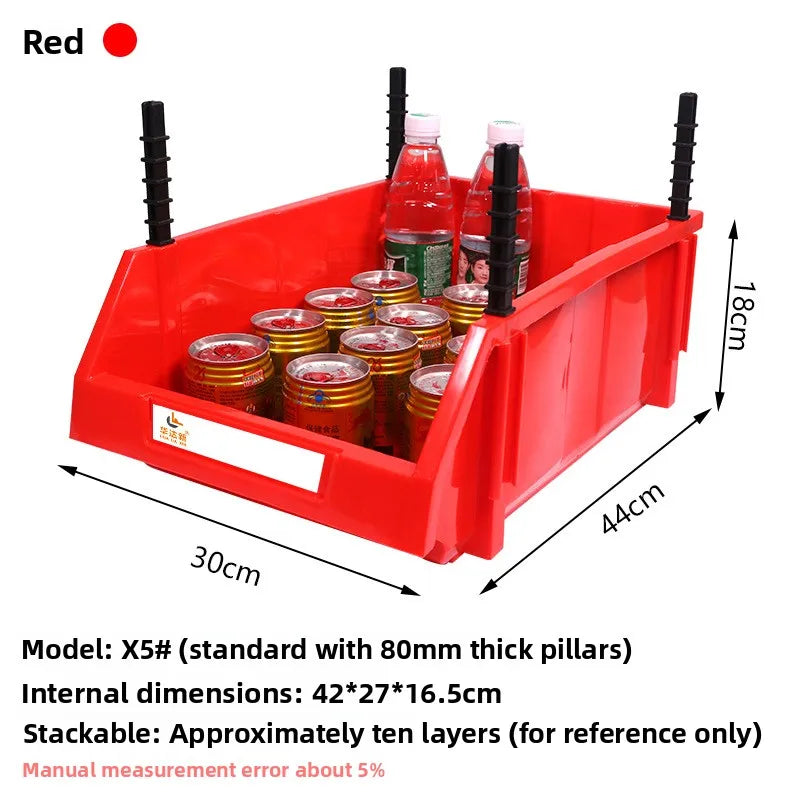 Large Size Combination Hardware Screw Storage Box Plastic Parts Box egory Material Box with Column Slanted Mouth Der Sle