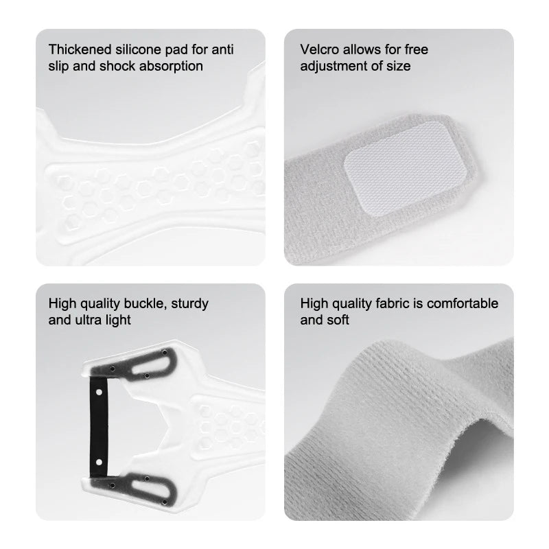 Patella Kneecap Band Adjustable Silicone Knee Tendon Strap Pressurized Protector Knee Pad Basketball Sports Shock Absorption
