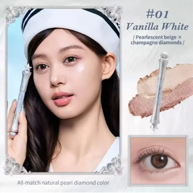 Flowerknows Shell Jewelry Gift Set Makeup Kit Full Professional Glitter Eyeshadow Palette Blush Baked Powder 10pcs Kits