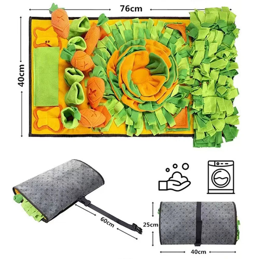 Pet Sniffing Mat Indoor Dog Walking Dog Cat Foraging Toy Dog Stress Relief Puzzle Treasure Hunt Game Slow Eating Mat