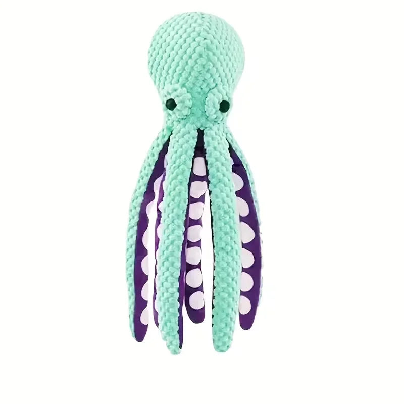 Pet plush octopus toy interactive sound anti-demolition home large and small dog boredom companion dog toy