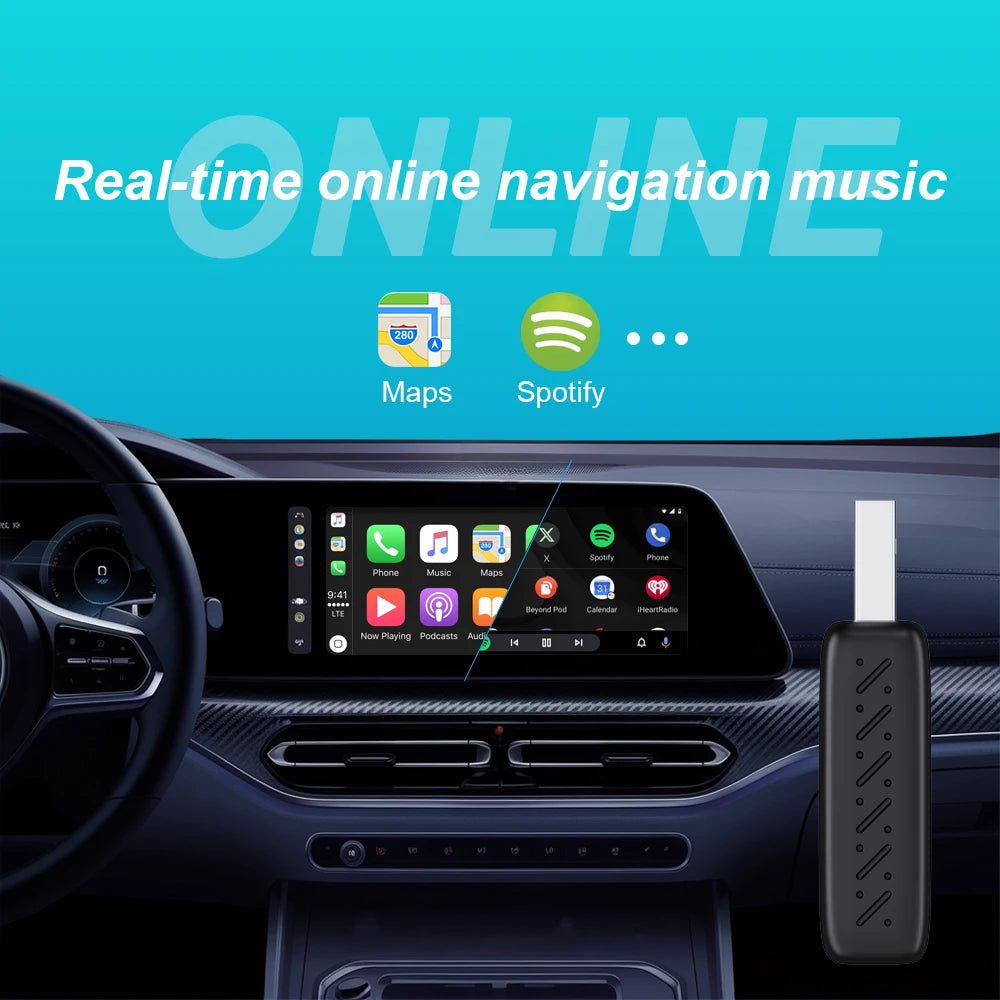 Acodo Mini Wired to Wireless 2 in 1 CarPlay and Android Auto Box  Plug and Play Fashionable and Portable Suitable for 99% car
