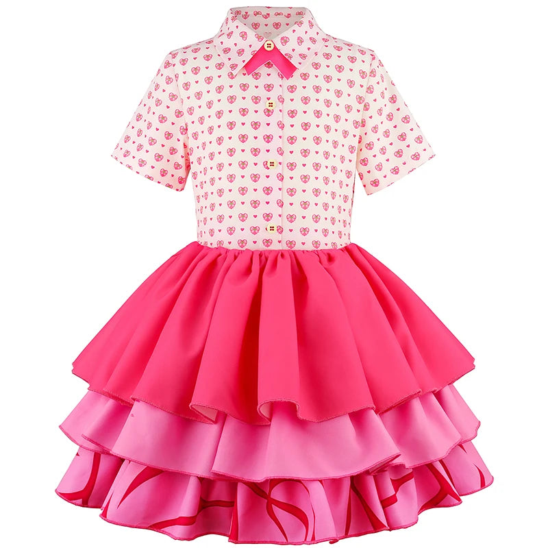 2026 Children Halloween Costume The Rise of Red Costumes Cosplay Movie Red Clothes Outfit Birthday Party Queen Dress With Socks