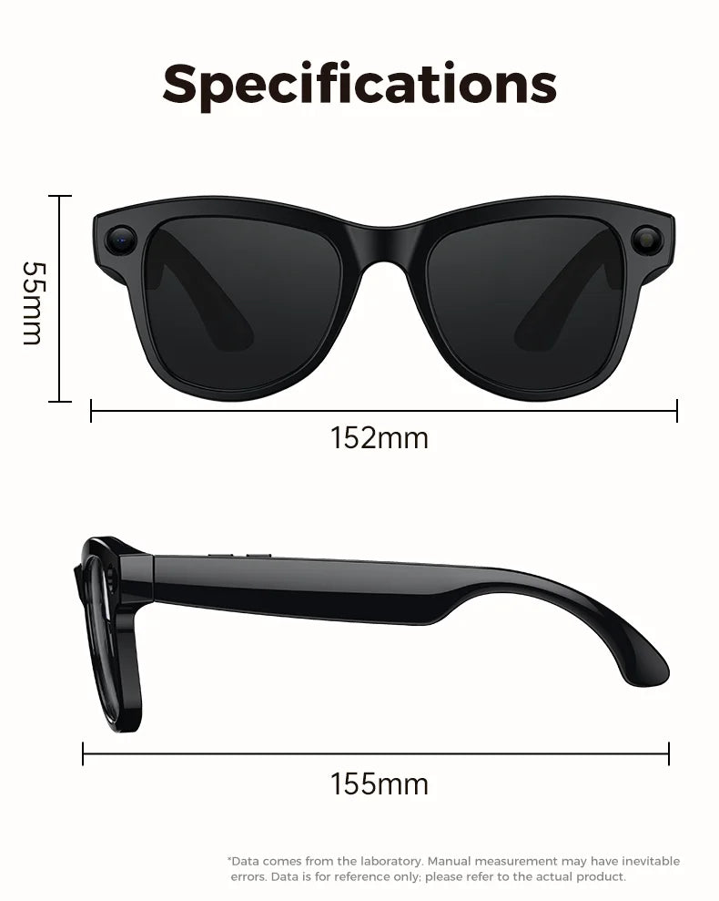 New intelligent AI glasses charging case dual core architecture high-definition photography glasses
