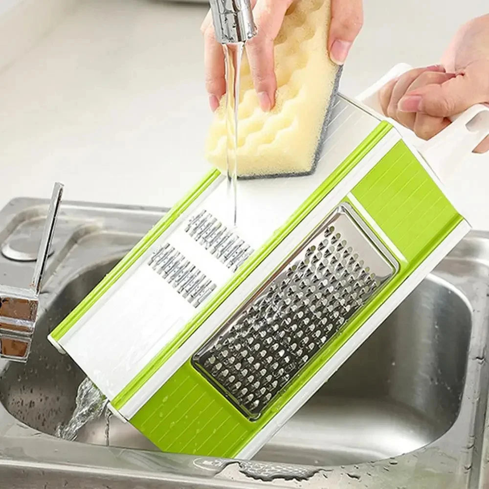 5in1 Vegetable Grater & Square Cutter Manual Shredding Dicing Grating Compact Design Multifunctional Slicer Chopper Kitchen Tool