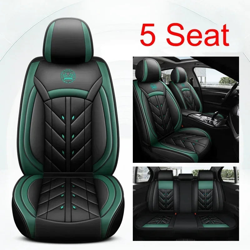 Universal Style Full Coverage Car Seat Cover for Ford Focus Mk4 Audi A6 4F W211 Skoda Kodiaq Clio 4 Car Accessories Pu Leather