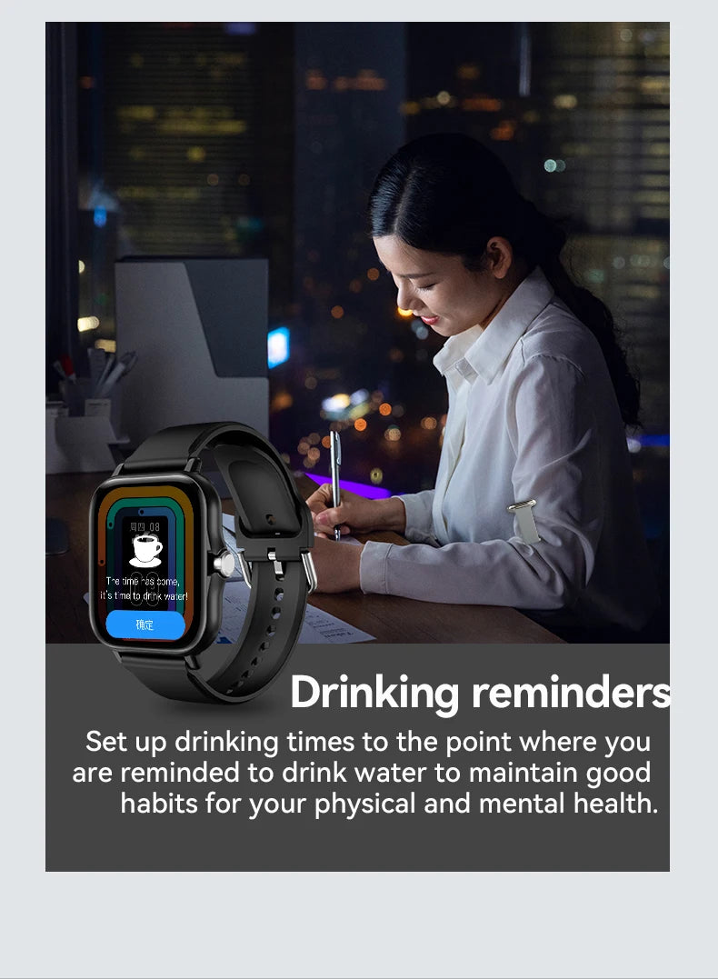 LAXASFIT 2025 New Smart Watch for Men Women Gift Full Touch Screen Sports Fitness Watch Bluetooth Call Digital Smartwatch