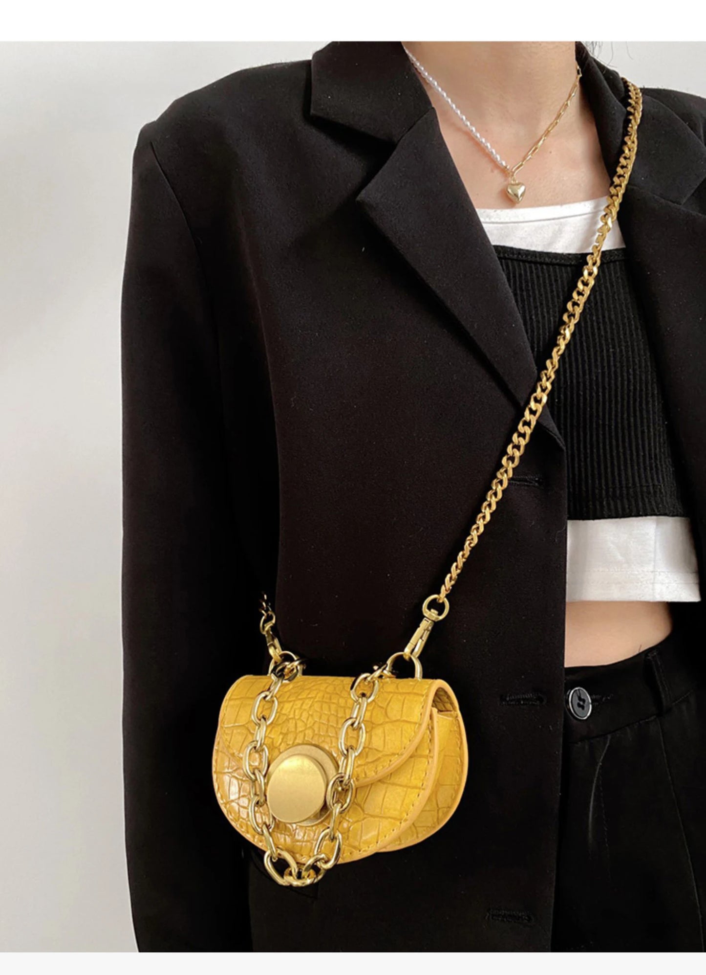Fashion Chain Mini Crossbody Bag Women Classic PU Leather Flap Design Lipstick Coin Purse Girl Cute Earphone Bags