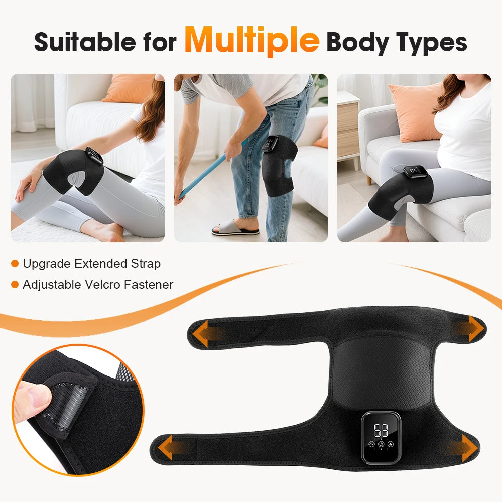 Heating Massage Knee Pad Shoulder Elbow Smart Vibration Hot Compress Protemote Blood Circulation Muscle Relax Joint Massager