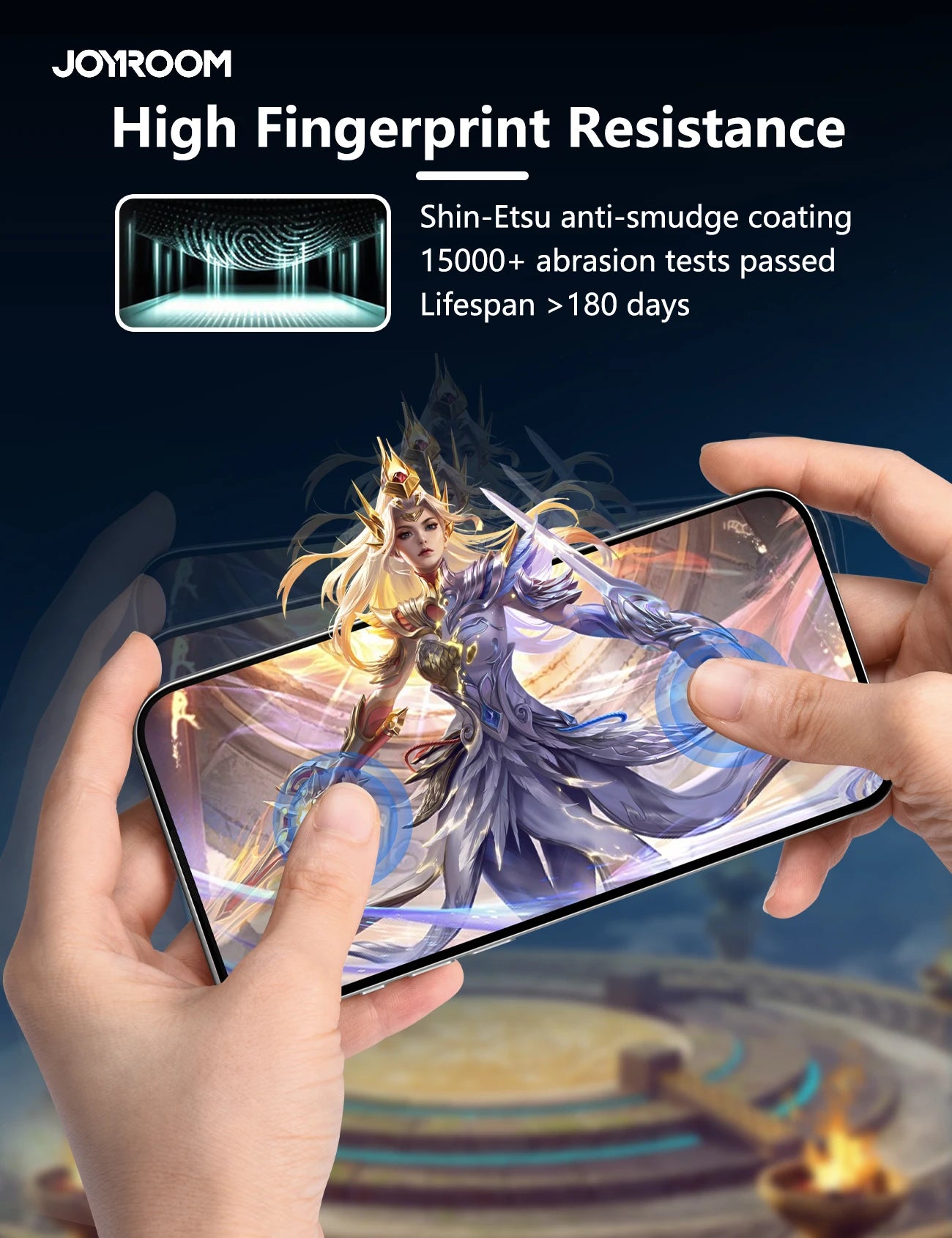 Joyroom 3/2/1pcs HD Anti-Blue Light Glass for iPhone 17 Pro Max Screen Protector Full Screen Eye Protection Tempered Glass