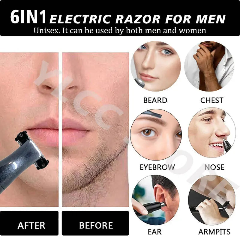 Intimate Areas Haircut Precision Shaver Men Bikini Line Sensitive Razor Balls Eggs Pubic Hair Shaving Trimmer Face Beard Clipper