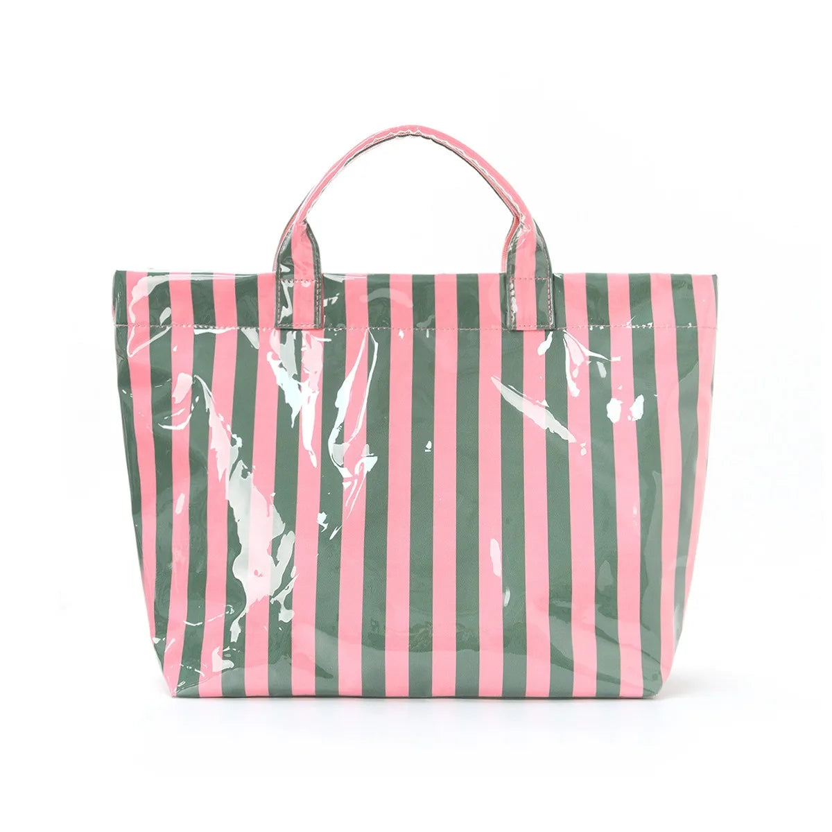 Cross-border striped tote bag high value lightweight handbag commuting large capacity portable travel shoulder bag