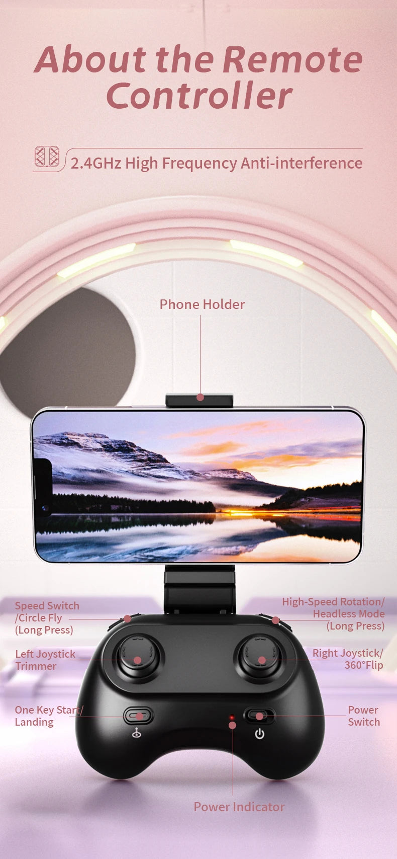 Mini Drone With 4k Professional Camera Air Hover 360° Roll Wide-Angle Camera Portable Long Life Remote Control Helicopter Toy