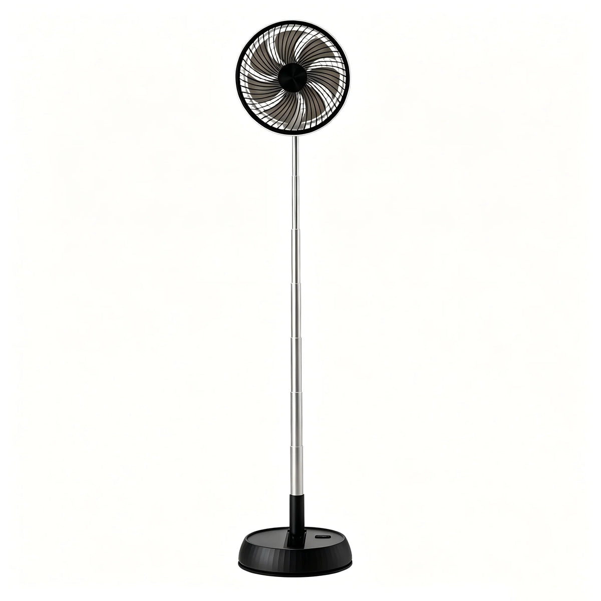 Home Bedroom Outdoor Camping Foldable Vertical Desktop Electric Fan Remote Control Silent Timed Left Right Rotation Black Fan