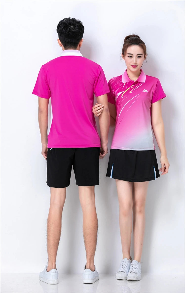 Quick dry Tennis tshirts,badminton sportswear shirt men/women,table tennis V-neckshirt,game clothes custom volleyball shirt 6907