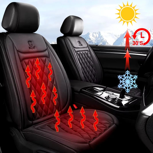 12-24v Heated Car Seat Cover 30' Fast Car Seat Heater Cloth/Flannel Heated Car Seat Protector 25W Seat Heating Cover Car Seat