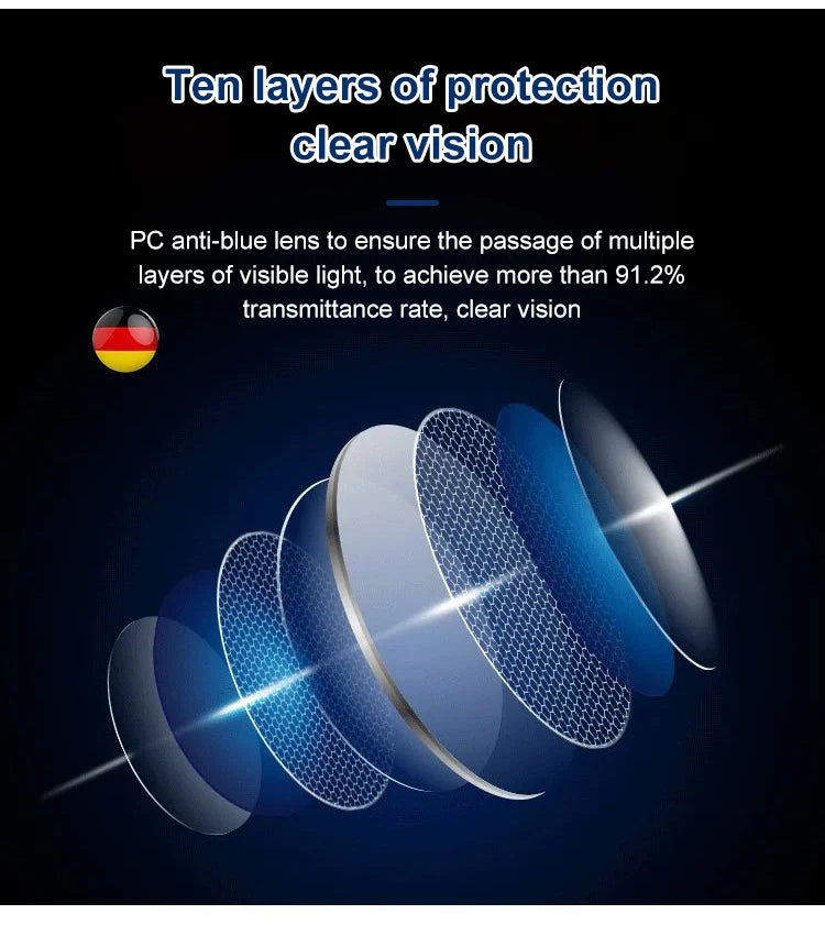 Automatic Zoom 100-700 Degree Reading Glasses Near And Far Anti-radiation Anti-blue Light Glasses