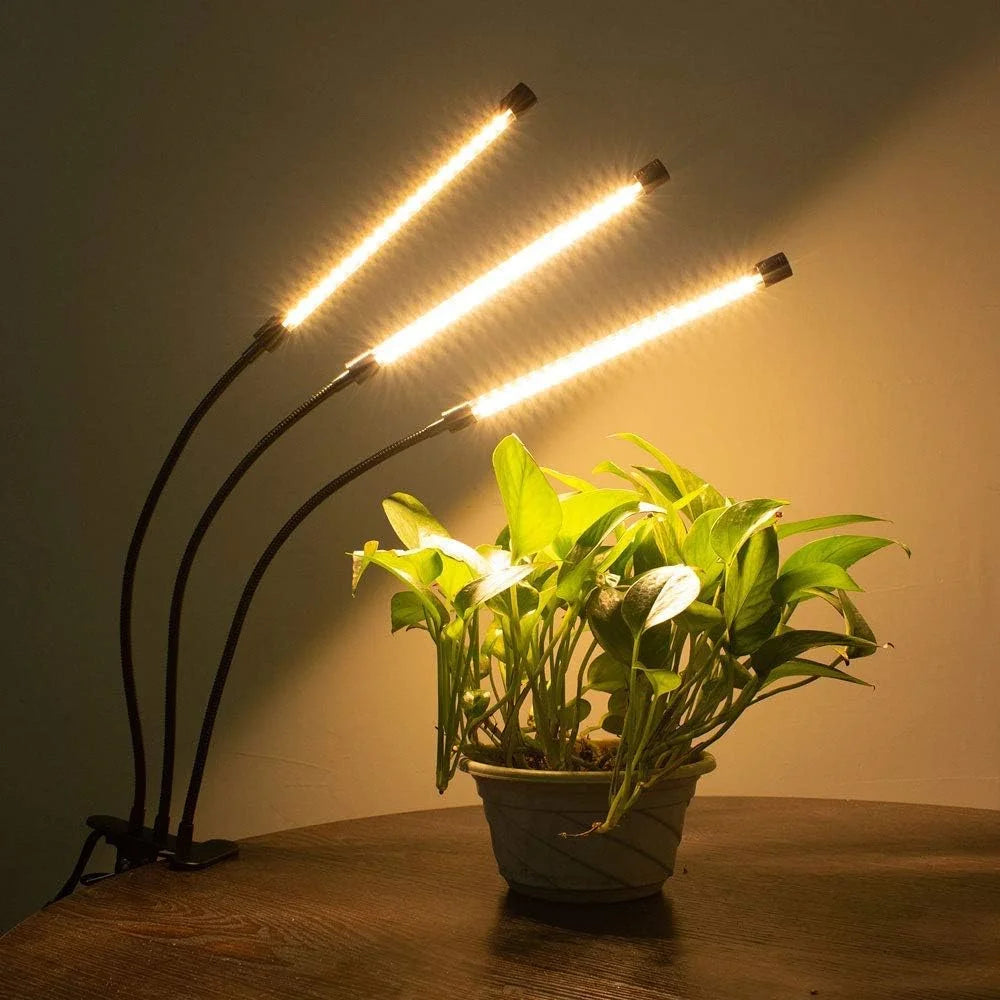 LED plant growth light, plant light clip, timed full spectrum sunlight, succulent flower herb seedling supplement light