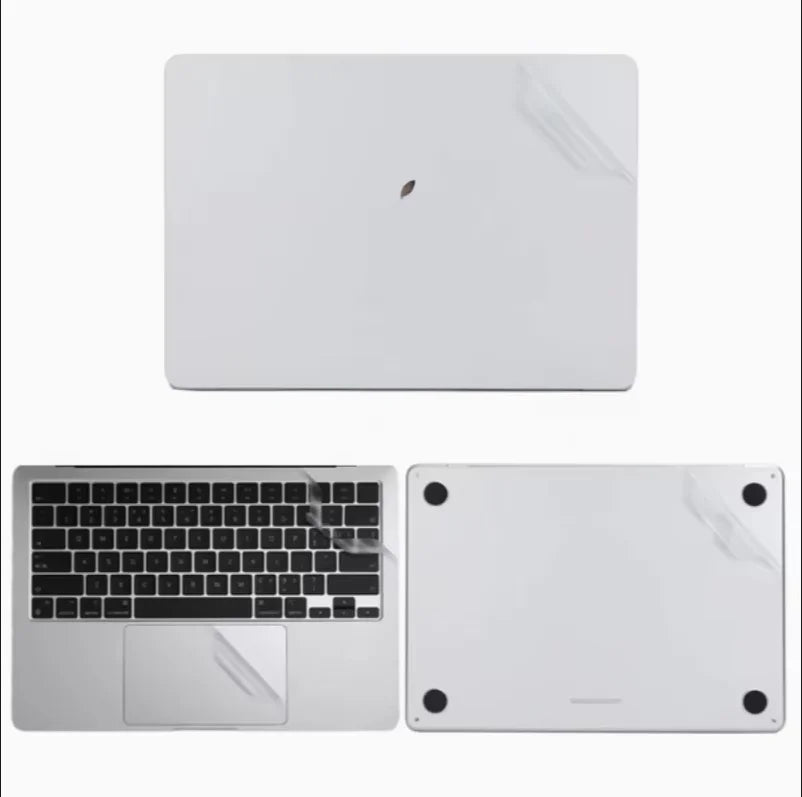Full Body Matte Clear Sticker Decal for MacBook Pro 14" pro16 M4 M3 M2 M1 air 13.6 air 15 Touchpad + Palm Rest Skin Protective