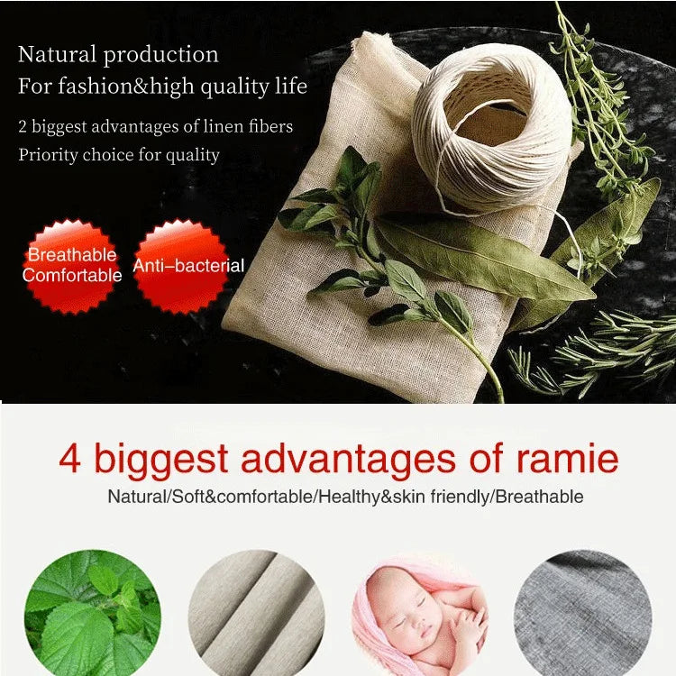 Men’s Solid-color Cotton Linen Shirt Long Sleeve Plus Size Casual