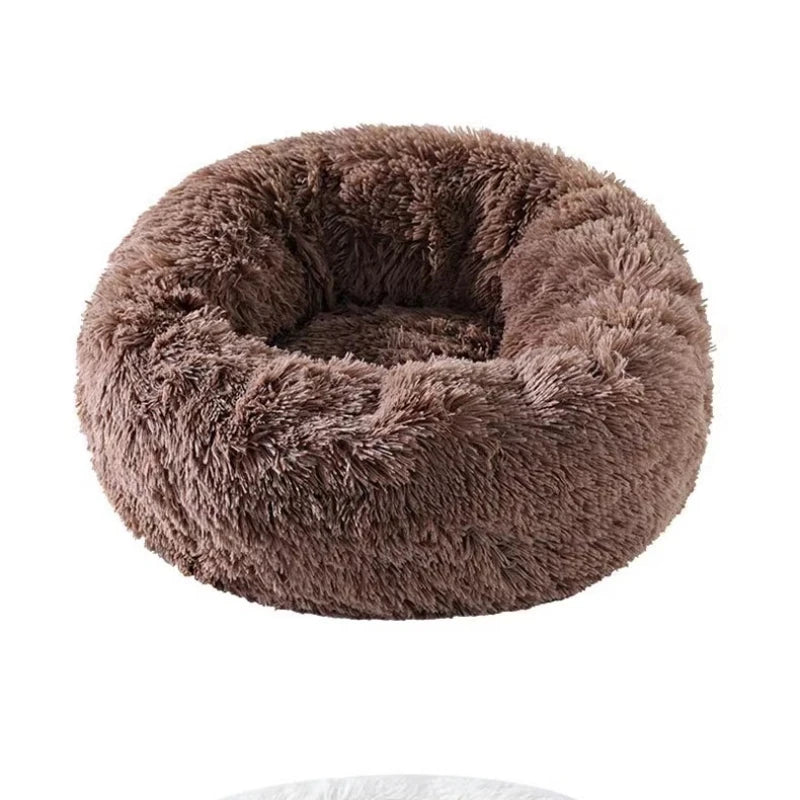 Cozy Winter Pet Bed! Plush Round Nest for Cats/Dogs, Detachable & Washable, Home Decoration Fit