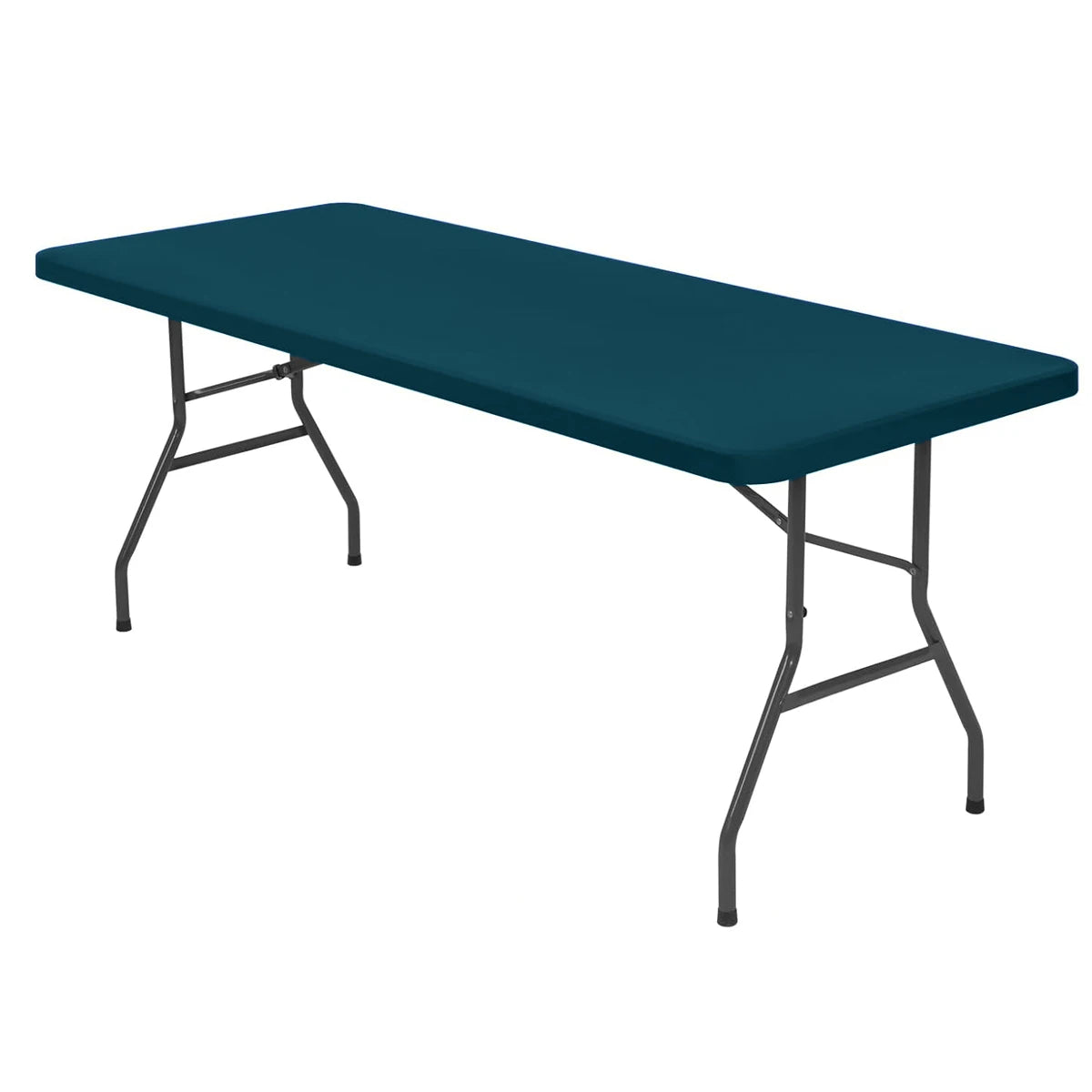 1 Pc 4/6/8ft Spandex Tablecloth Elastic Fitted Stretch Rectangular Tablecloth Washable and Wrinkle Resistant Patio Table Cover