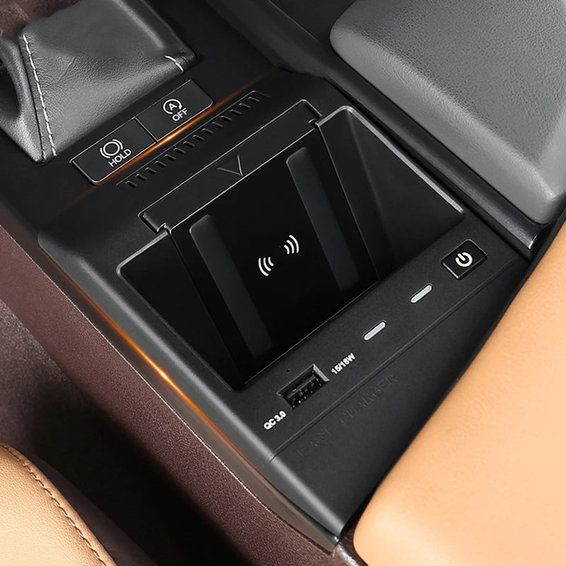 Car wireless charger for Lexus ES ES300H ES200 ES260 ES350 2019 2020 2021 2022 15W fast phone charger charging pad panel
