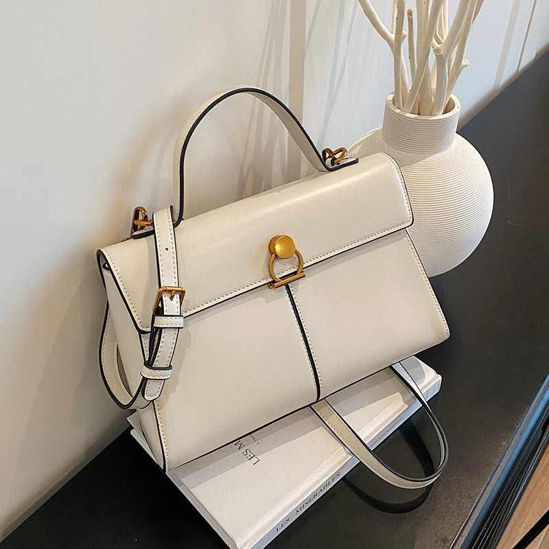 2025 New Classic Style Solid PU Square Shoulder & Crossbody Bags High Quality Sense of Luxury Simple Commute Handbags for Women