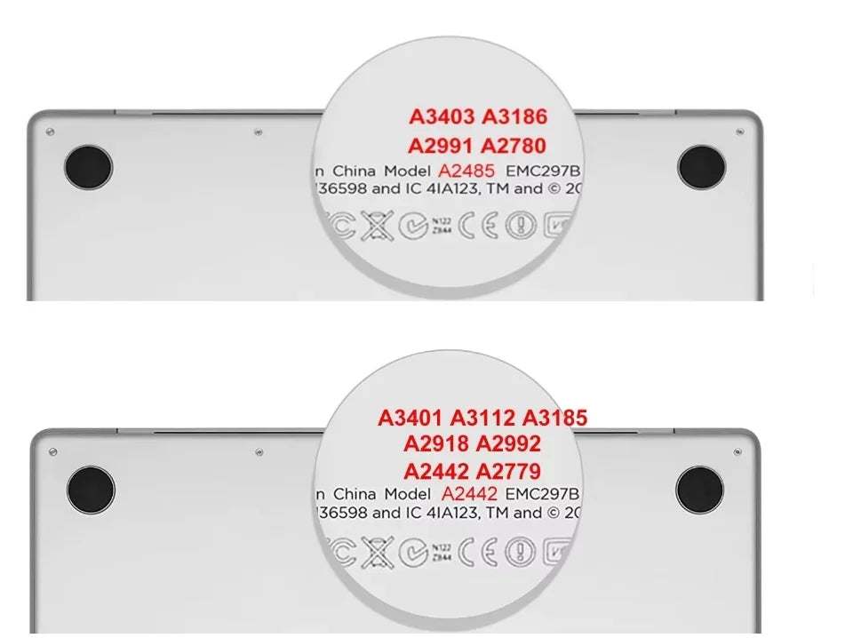 Full Body Matte Clear Sticker Decal for MacBook Pro 14" pro16 M4 M3 M2 M1 air 13.6 air 15 Touchpad + Palm Rest Skin Protective