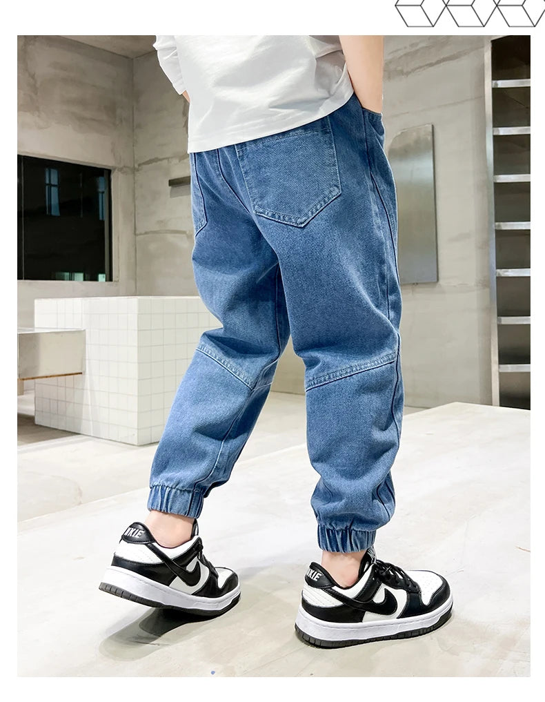 Big Boy Jeans Casual Fashion Cool Children's Pants Boys' Baggy Summer Clothing Teenagers Comfortable Fit Kids' Fashion