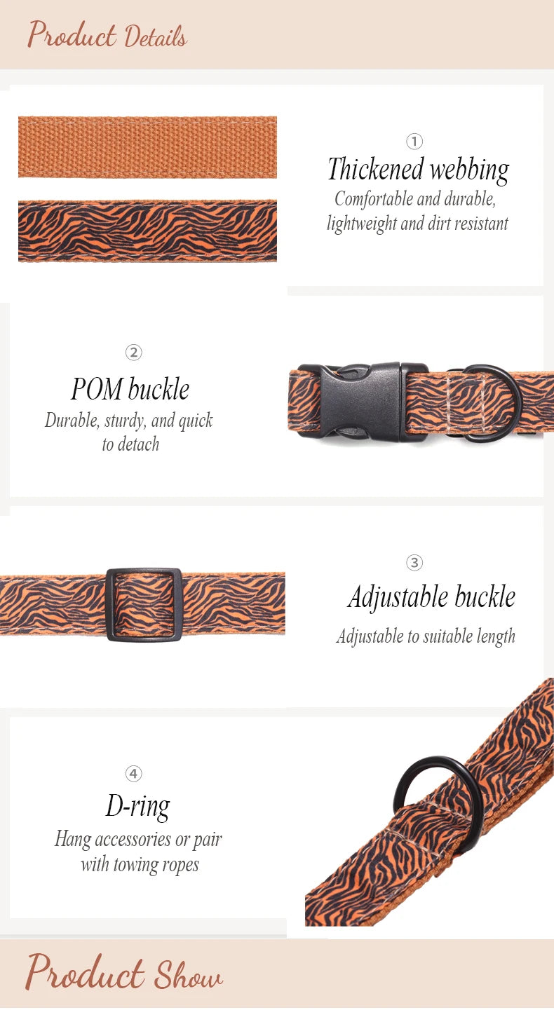 Animal Colors Customized Dog Collar Set Personalized Id Name Tel Adjustable Free Engraving Name for Small Medium Large Dogs