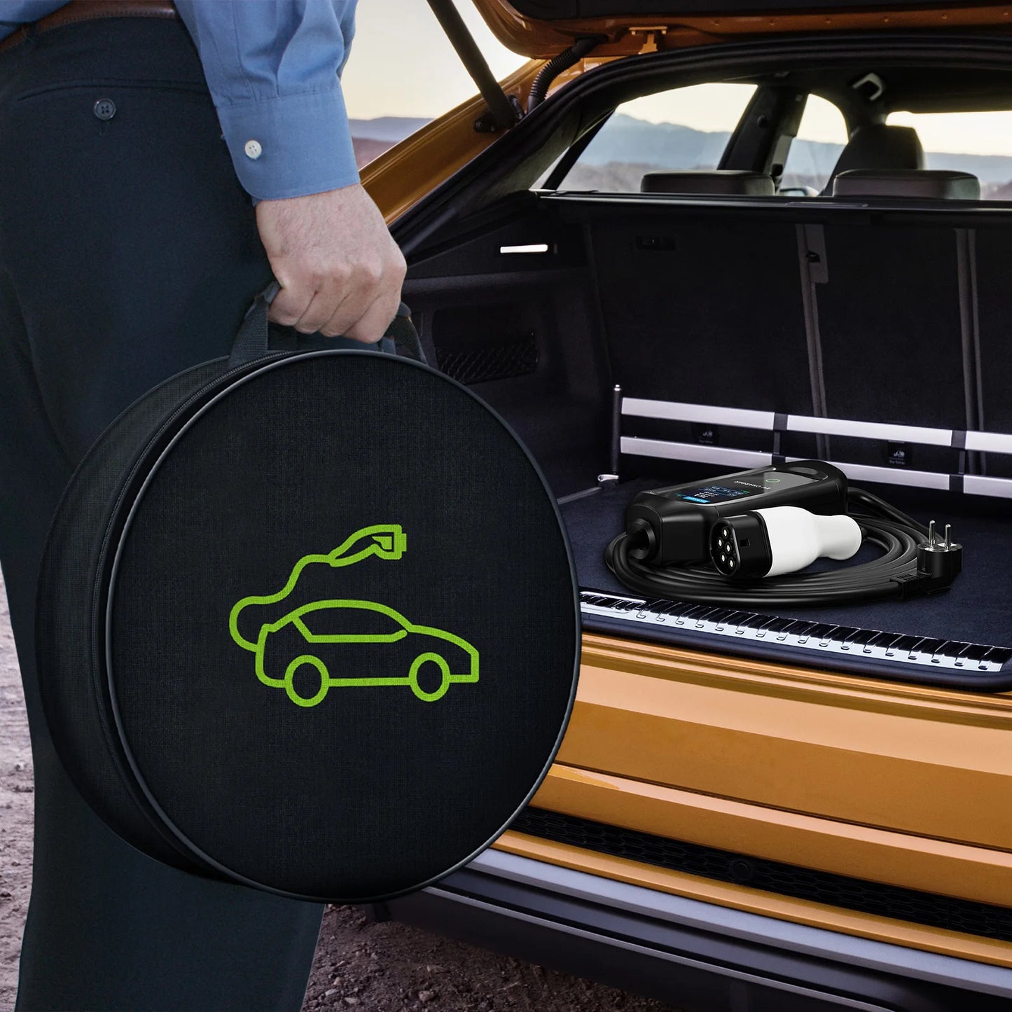AFEEV Portable EV Charger Type2 IEC62196-2 EVSE Fast Charging Cable Type1 SAE J1772 Wallbox WiFi APP Bluetooth Wireless Control