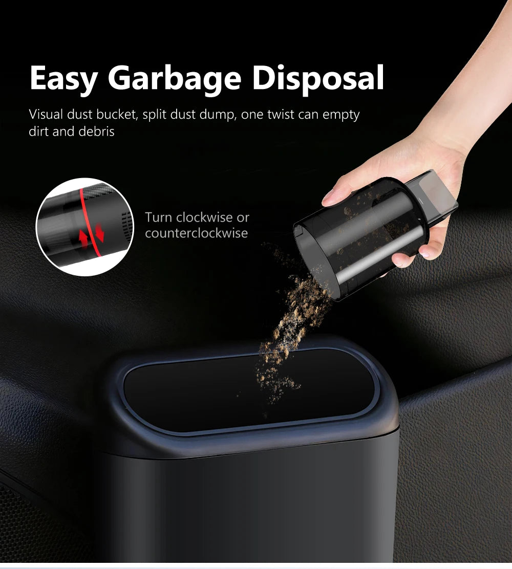 Carsun 5000Pa Wired Car Vacuum Cleaner - Portable Compact for Efficient In-Car Cleaning